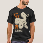 Python eet je huisdier in een Python slang Boa T-shirt (Voorkant)