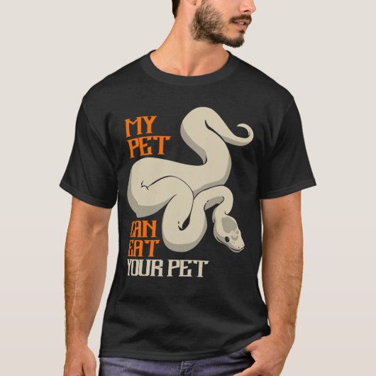Python eet je huisdier in een Python slang Boa T-shirt (Voorkant)