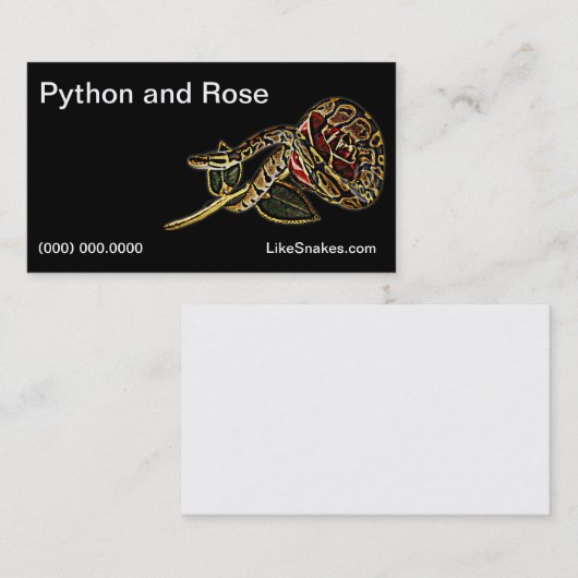 Python en Roos Visitekaartjes (Voorkant / Achterkant)