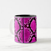 PYTHON HOT PINK SNAKE PRINT TWEEKLEURIGE KOFFIEMOK (Voorkant links)