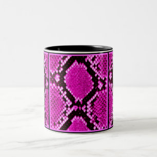 PYTHON HOT PINK SNAKE PRINT TWEEKLEURIGE KOFFIEMOK