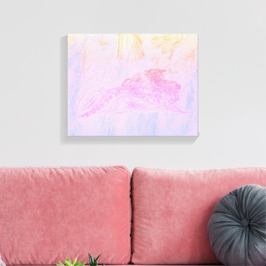 Python in Mist Canvas Print (Insitu (Woonkamer))