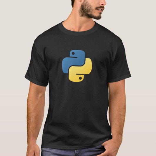 Python Language Developer Programmer Logo T-shirt (Voorkant)