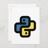 Python-logo Aankondigingskaart (Voorkant / Achterkant)