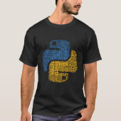 Python Logo Wordcloud voor programmeurs T-shirt (Voorkant)