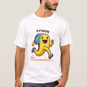 Python loopt grappig t-shirt (Voorkant)