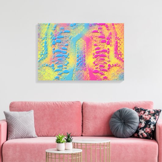 PYTHON - modern decoratief fractal - Canvas Afdruk (Insitu (Woonkamer))