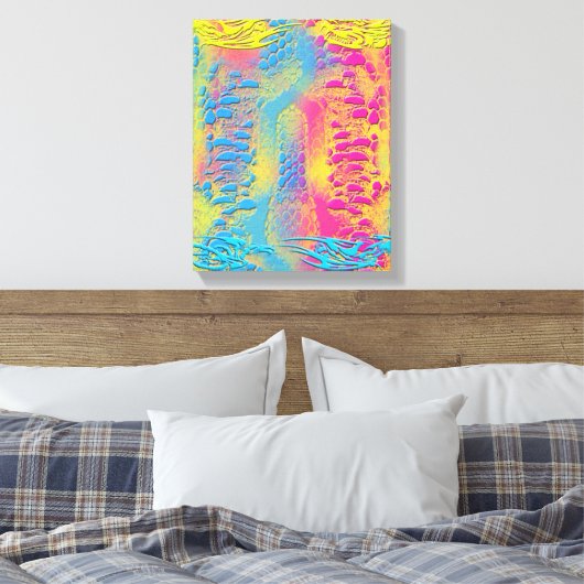 PYTHON - modern decoratief fractal - Canvas Afdruk (Insitu (Slaapkamer))