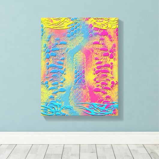 PYTHON - modern decoratief fractal - Canvas Afdruk (Insitu (Houten vloer))