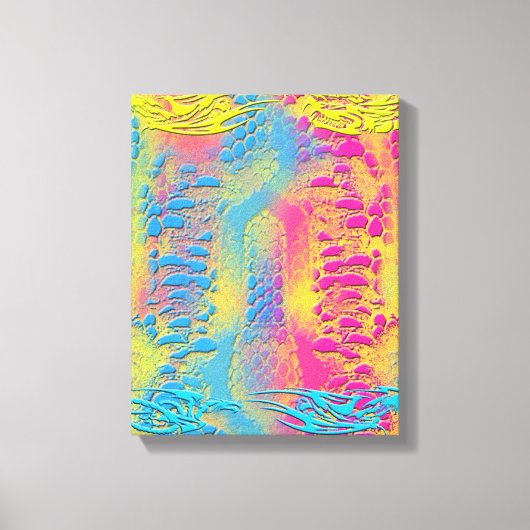 PYTHON - modern decoratief fractal - Canvas Afdruk (Voorkant)