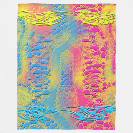 PYTHON - modern decoratief fractal - Fleece Deken (Voorkant)