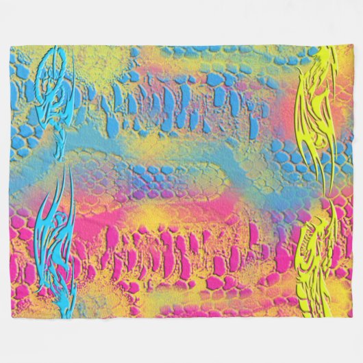 PYTHON - modern decoratief fractal - Fleece Deken (Voorkant (Horizontaal))