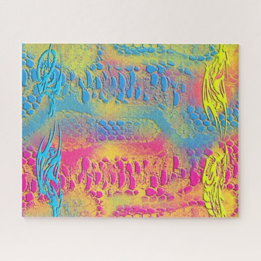 PYTHON - modern decoratief fractal - Legpuzzel (Horizontaal)