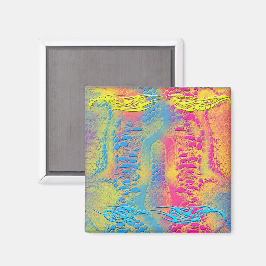 PYTHON - modern decoratief fractal - Magneet (Voorkant / Achterkant)