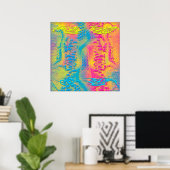 PYTHON - modern decoratief fractal - Poster (Thuiskantoor)