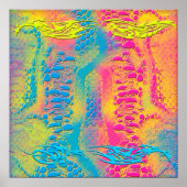 PYTHON - modern decoratief fractal - Poster (Voorkant)