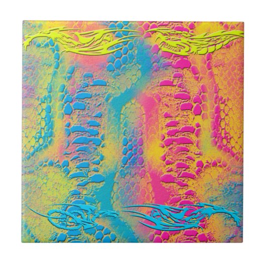 PYTHON - modern decoratief fractal - Tegeltje (Voorkant)