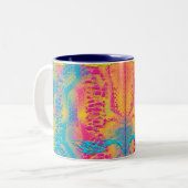 PYTHON - modern decoratief fractal - Tweekleurige Koffiemok (Voorkant links)