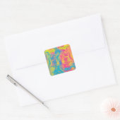 PYTHON - modern decoratief fractal - Vierkante Sticker (Envelop)