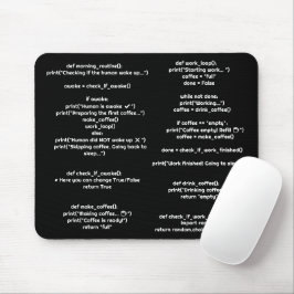 Python morning_routine() Mouse Pad – Coders Gift Muismat