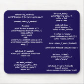 Python morning_routine() Mouse Pad – Coders Gift Muismat (Voorkant)