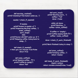 Python morning_routine() Mouse Pad – Coders Gift Muismat