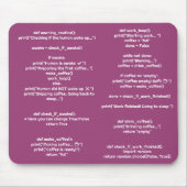 Python morning_routine() Mouse Pad – Coders Gift Muismat (Voorkant)