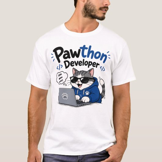 Python-ontwikkelaar T-shirt (Voorkant)