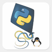 Python op Linux Vierkante Sticker (Voorkant)