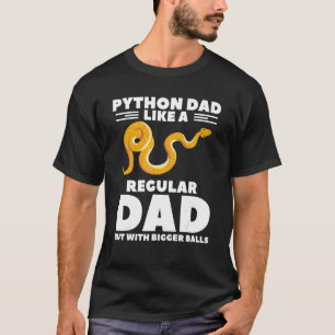 Python pa is een gewone vader, maar met een groter t-shirt