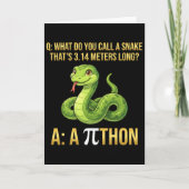 Python Pithon Pi-dag symbool Grappige wiskundelera Kaart (Voorkant)