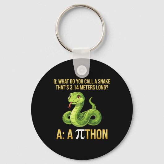 Python Pithon Pi-dag symbool Grappige wiskundelera Sleutelhanger (Voorkant)