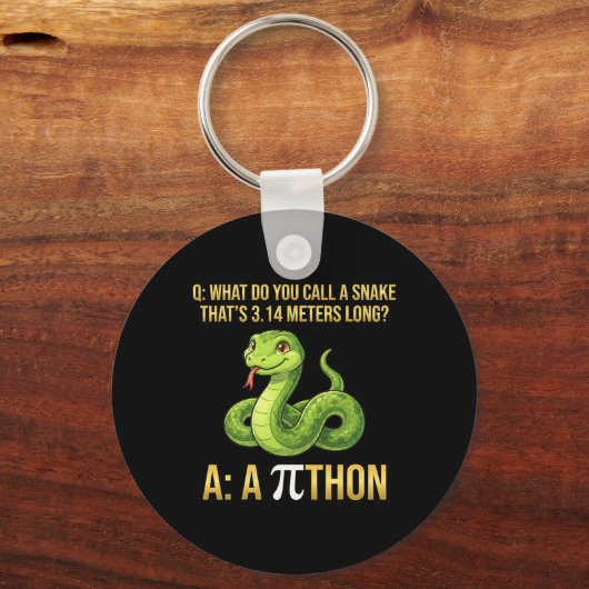 Python Pithon Pi-dag symbool Grappige wiskundelera Sleutelhanger (Voorkant)