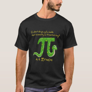Python Pithon Pi Sybol Funny Wiskunde Teacher Pi D T-shirt