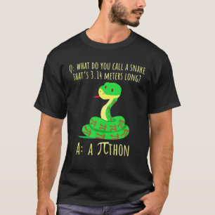 Python Pithon Pi Sybol Funny Wiskunde Teacher Pi D T-shirt