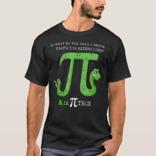 Python Pithon Pi Sybol Funny Wiskunde Teacher Pi D T-shirt