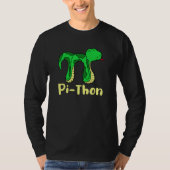 Python Pithon Pi Symbol Fun Math Teacher Pi Day sn T-shirt (Voorkant)