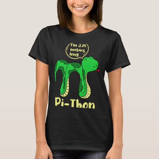Python Pithon Pi Symbol Fun Wiskunde Teacher Pi Da T-shirt (Voorkant)