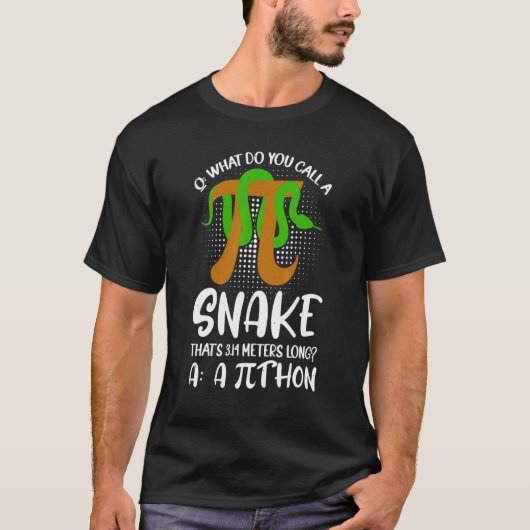 Python Pithon Pi Symbol Wiskunde Leraar T-shirt (Voorkant)