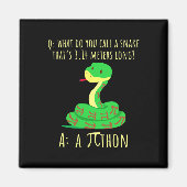 Python Pithon Pi Symbool Grappige Wiskunde Docent  Magneet (Voorkant)