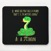 Python Pithon Pi Symbool Grappige Wiskunde Docent Muismat (Voorkant)