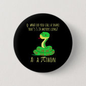 Python Pithon Pi-symbool Grappige wiskundeleraar P Ronde Button 5,7 Cm (Voorkant)