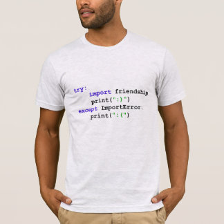 Python-programma: Laten we vrienden zijn T-shirt