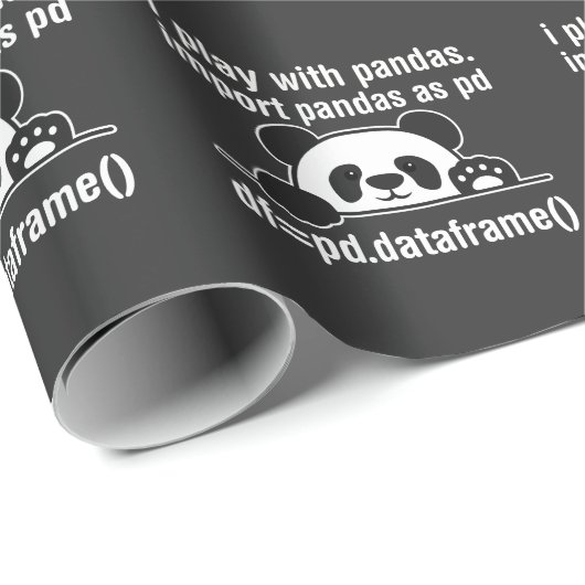 Python Programmer IT Nerd Panda Programming Humor Cadeaupapier (Rol Hoek)