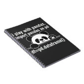 Python Programmer IT Nerd Panda Programming Humor Notitieboek (Rechterzijde)