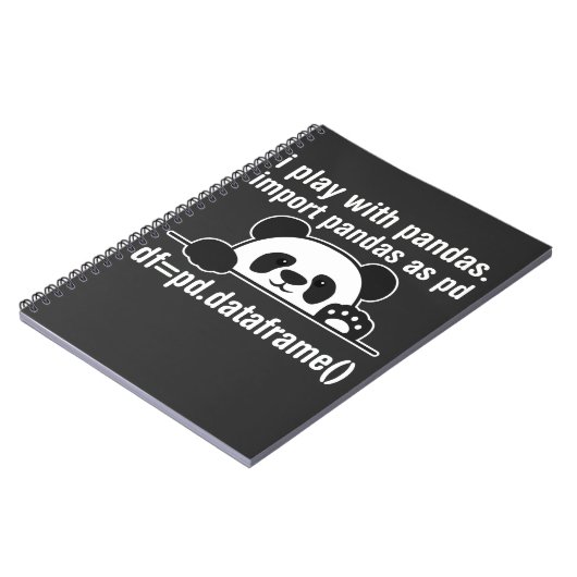 Python Programmer IT Nerd Panda Programming Humor Notitieboek (Linkerzijde)
