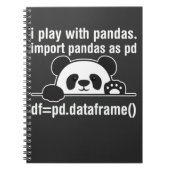 Python Programmer IT Nerd Panda Programming Humor Notitieboek (Voorkant)