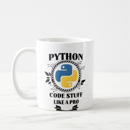 Python programmeren koffiemok (Links)