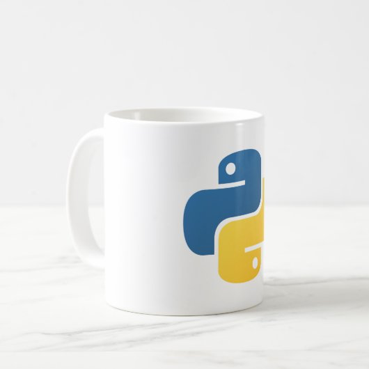 python - programmeringslogo koffiemok (Voorkant links)