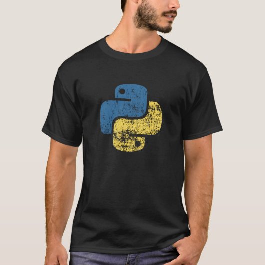 Python Programming Languange Retro Logo T-shirt (Voorkant)